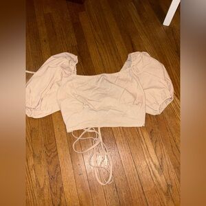 Brown tied back top from SHEIN.